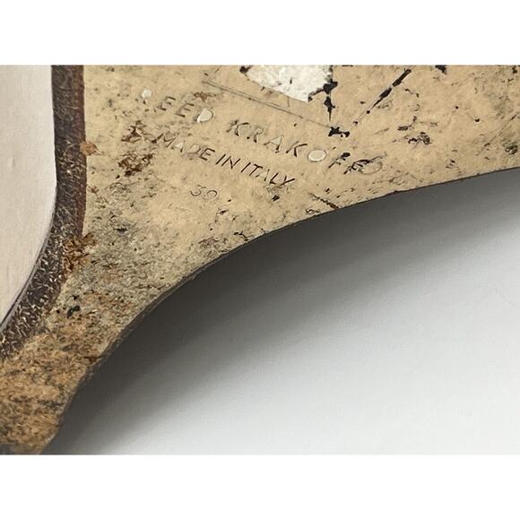 Reed Krakoff Black Suede & Grey Taupe Leather Zipper Wedge Boots Shoes 39/8.5 - Picture 12 of 16